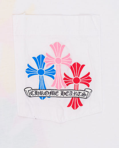 Chrome Hearts white tshirt multicolor crosses