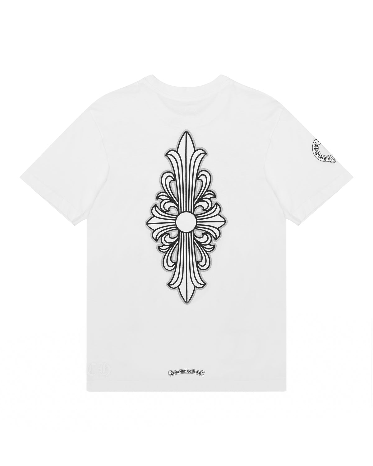 Chrome Hearts whtie floral glitter tshirt