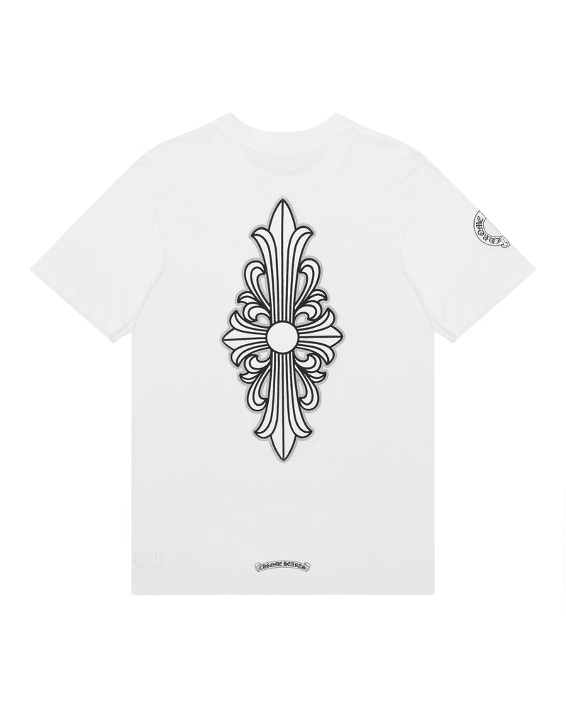 Chrome Hearts whtie floral glitter tshirt