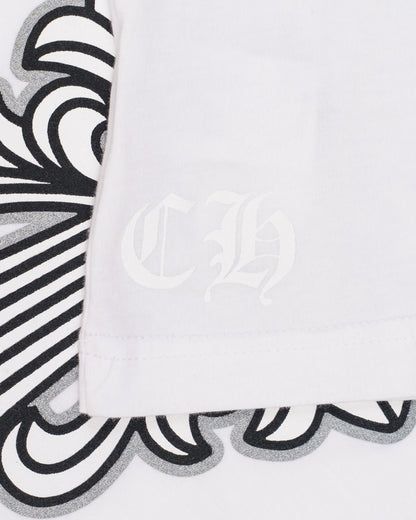 Chrome Hearts whtie floral glitter tshirt