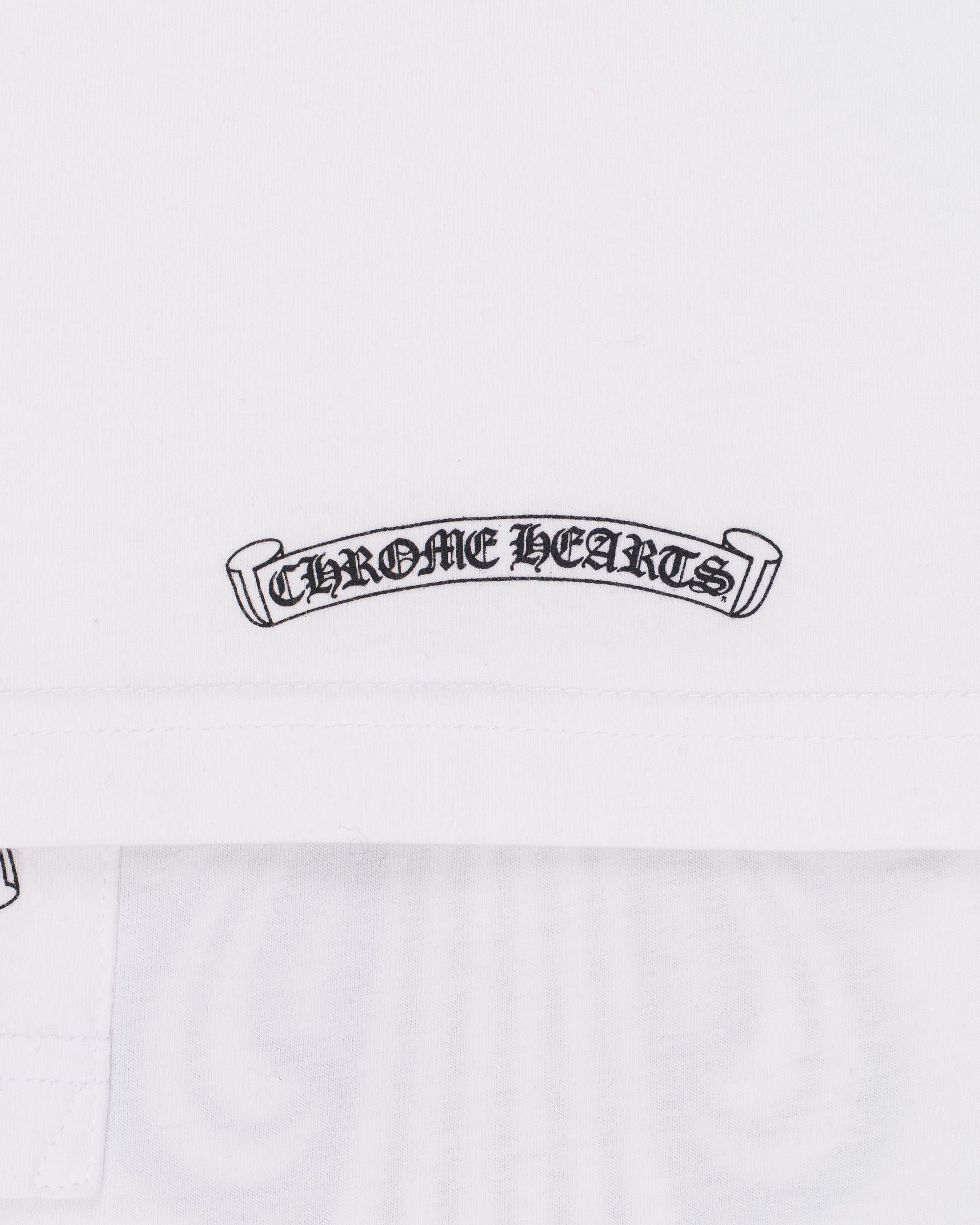 Chrome Hearts whtie floral glitter tshirt