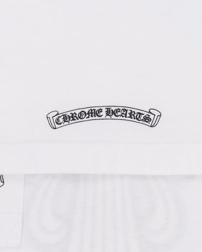 Chrome Hearts whtie floral glitter tshirt