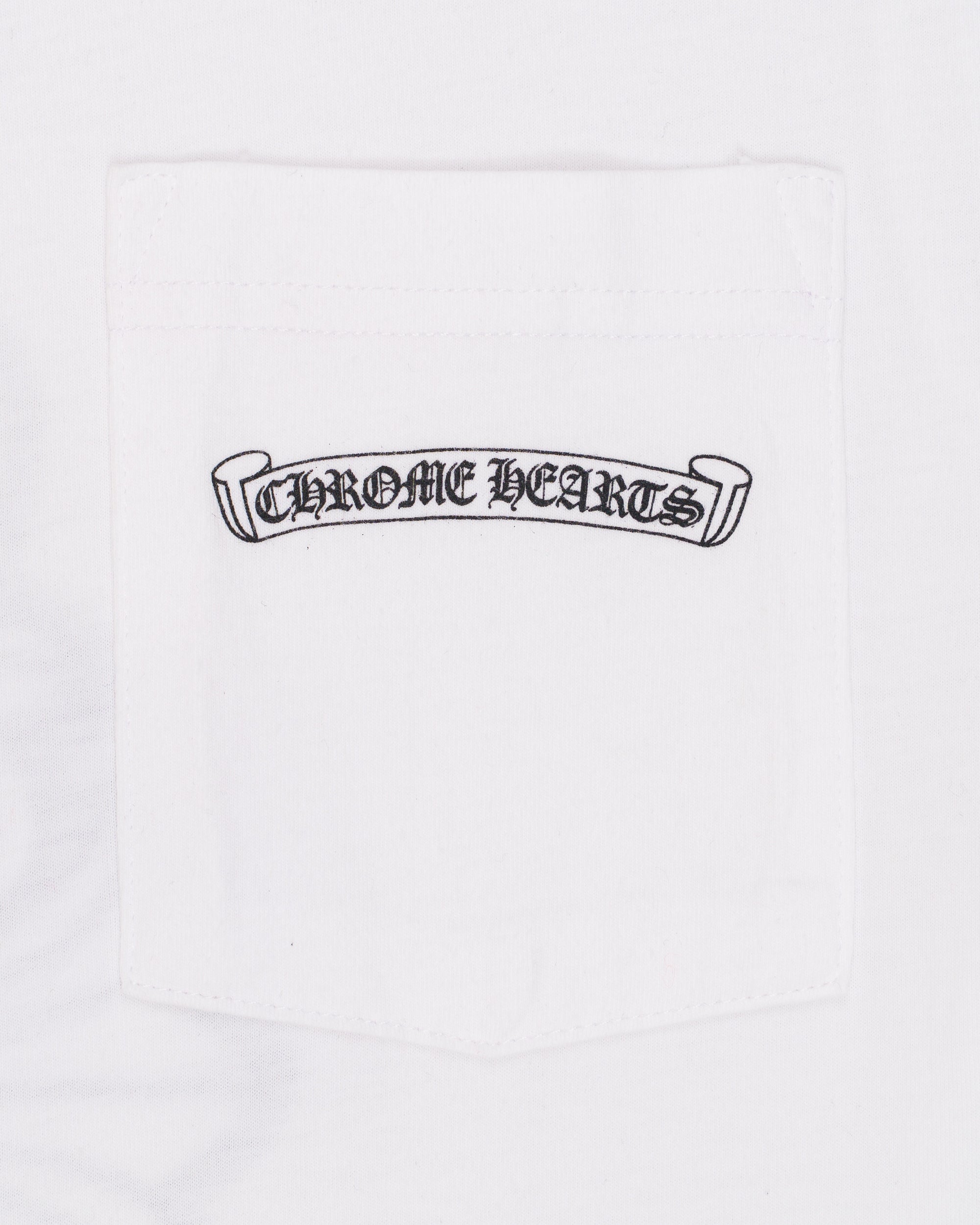 Chrome Hearts whtie floral glitter tshirt