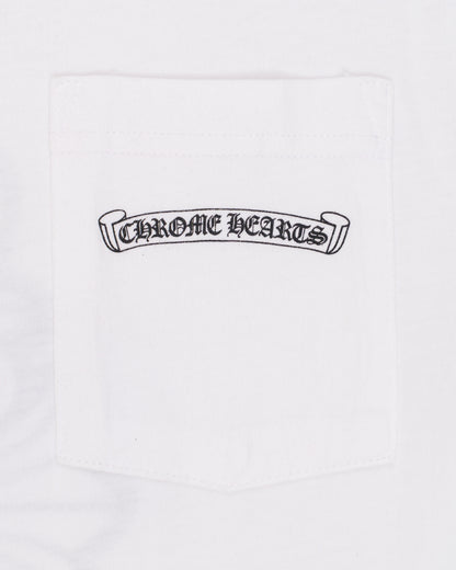 Chrome Hearts whtie floral glitter tshirt