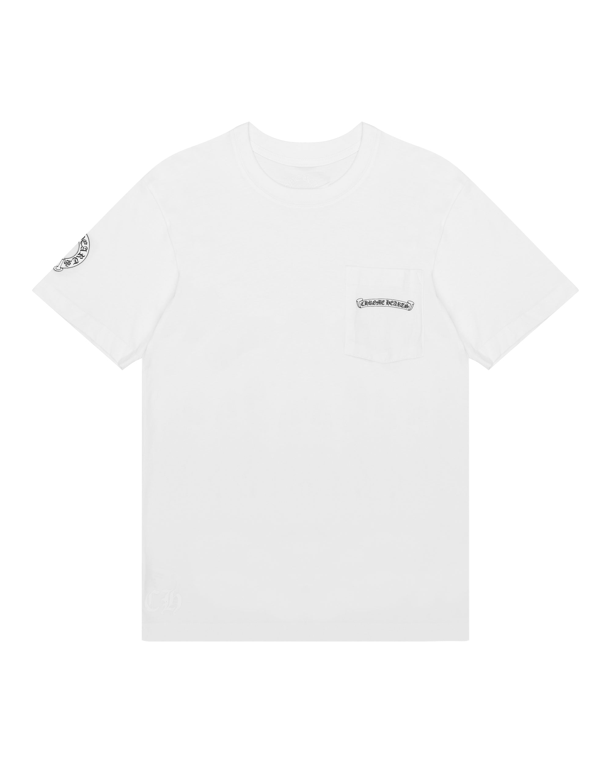 Chrome Hearts whtie floral glitter tshirt
