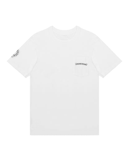 Chrome Hearts whtie floral glitter tshirt
