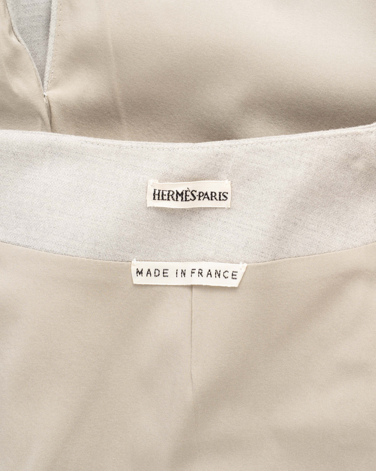 Hermes overlap grey midi skirt