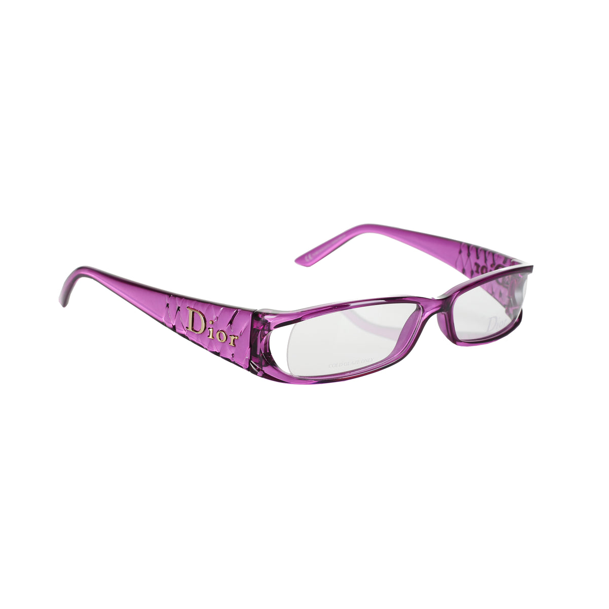 Christian Dior ’00s Transparent Pink Plastic Frame Glasses
