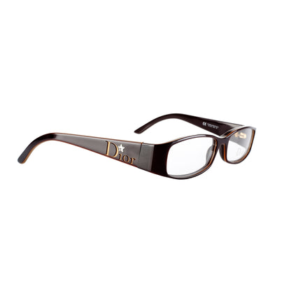 Christian Dior Brown Crystal Star Flat glasses Dior