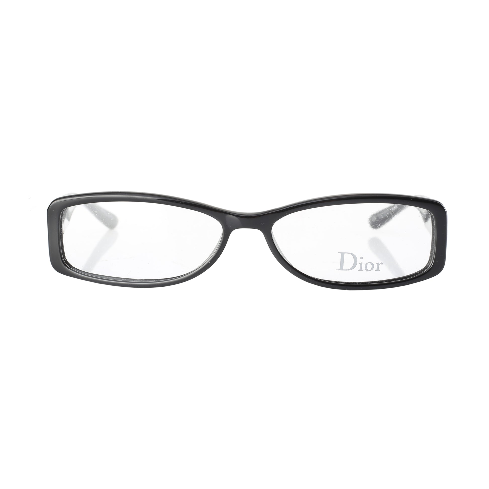 Christian Dior ’90s Lock Detail Black Rectangular Glasses Dior