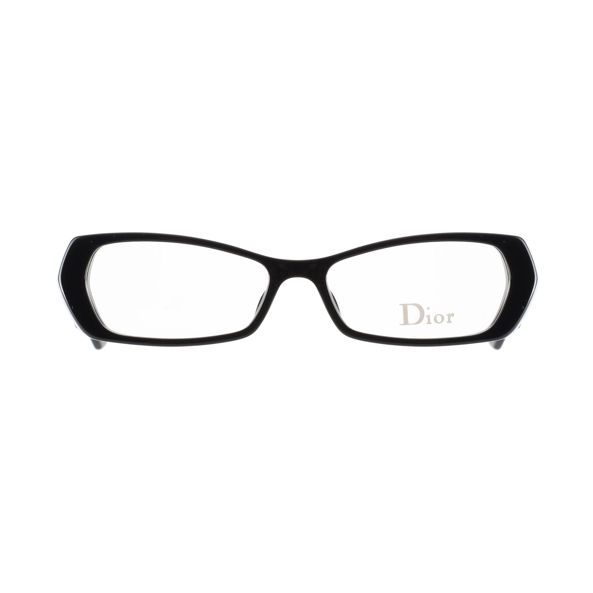 Christian Dior ’00s Black Wide Plastic Frame Glasses