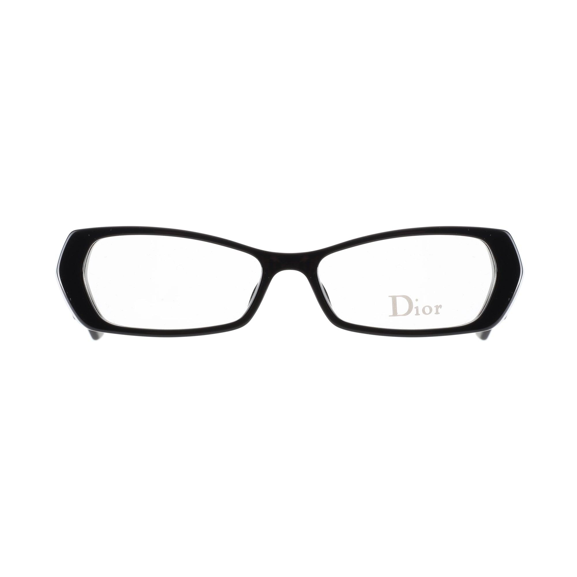 Christian Dior ’00s Black Wide Plastic Frame Glasses