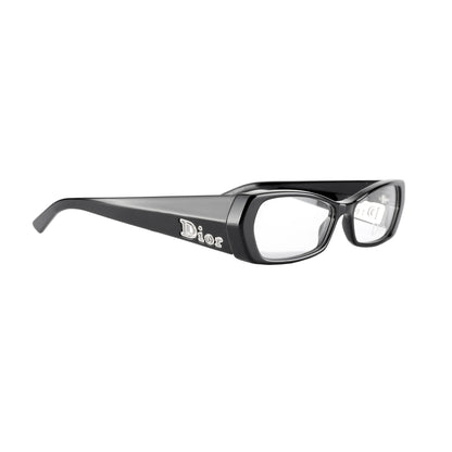 Christian Dior ’00s Black Wide Plastic Frame Glasses Dior