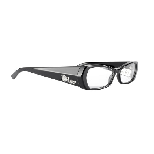 Christian Dior ’00s Black Wide Plastic Frame Glasses Dior