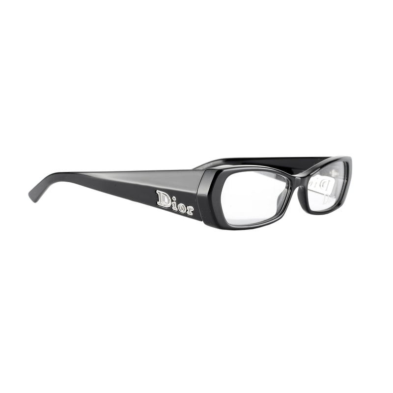 Christian Dior ’00s Black Wide Plastic Frame Glasses Dior