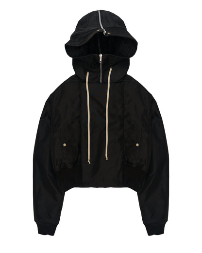 DRKSHDW Rick Owens Alice Cropped Padded Hooded Bomber Jacket
