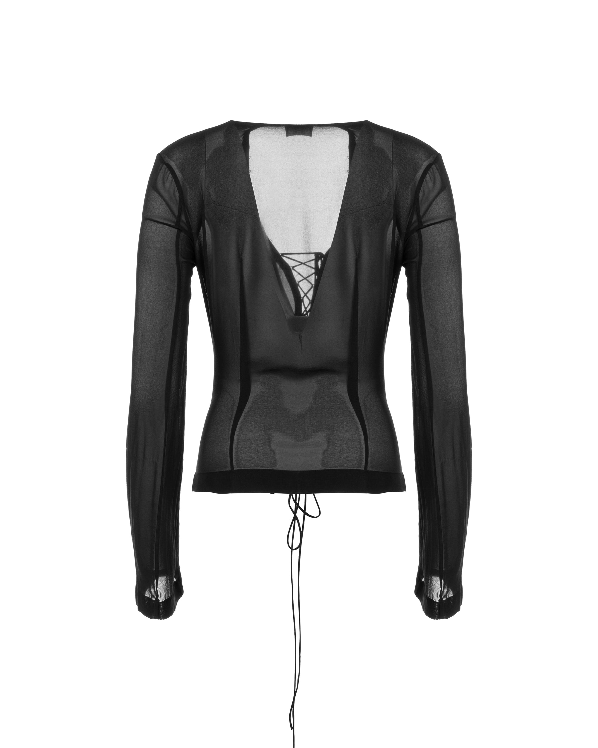 Dion Lee semi-sheer mesh laced top