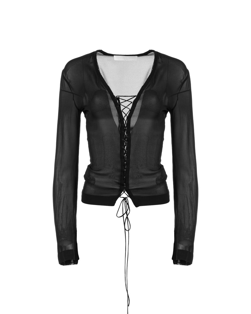 Dion Lee semi-sheer mesh laced top