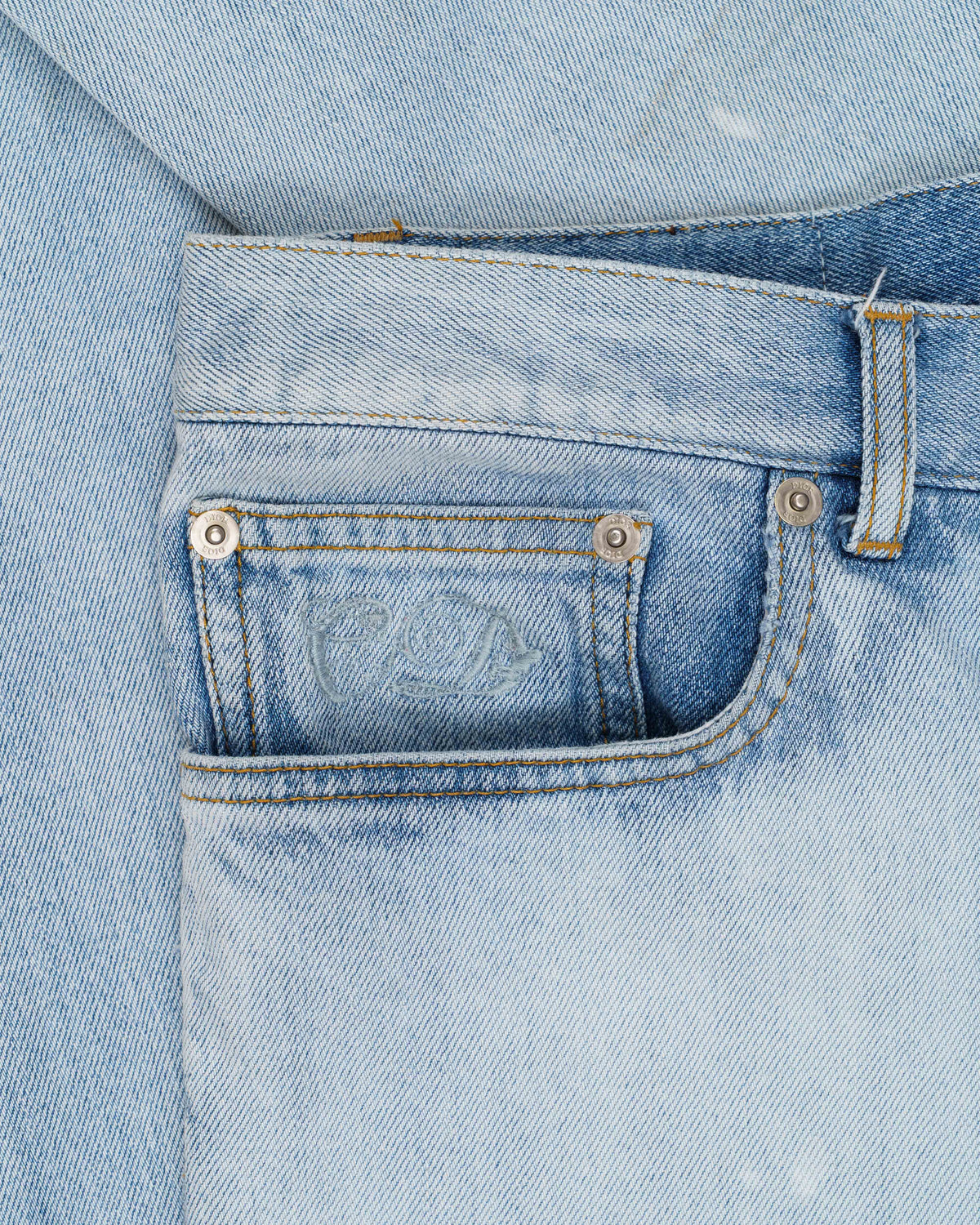 Dior slim light wash jeans