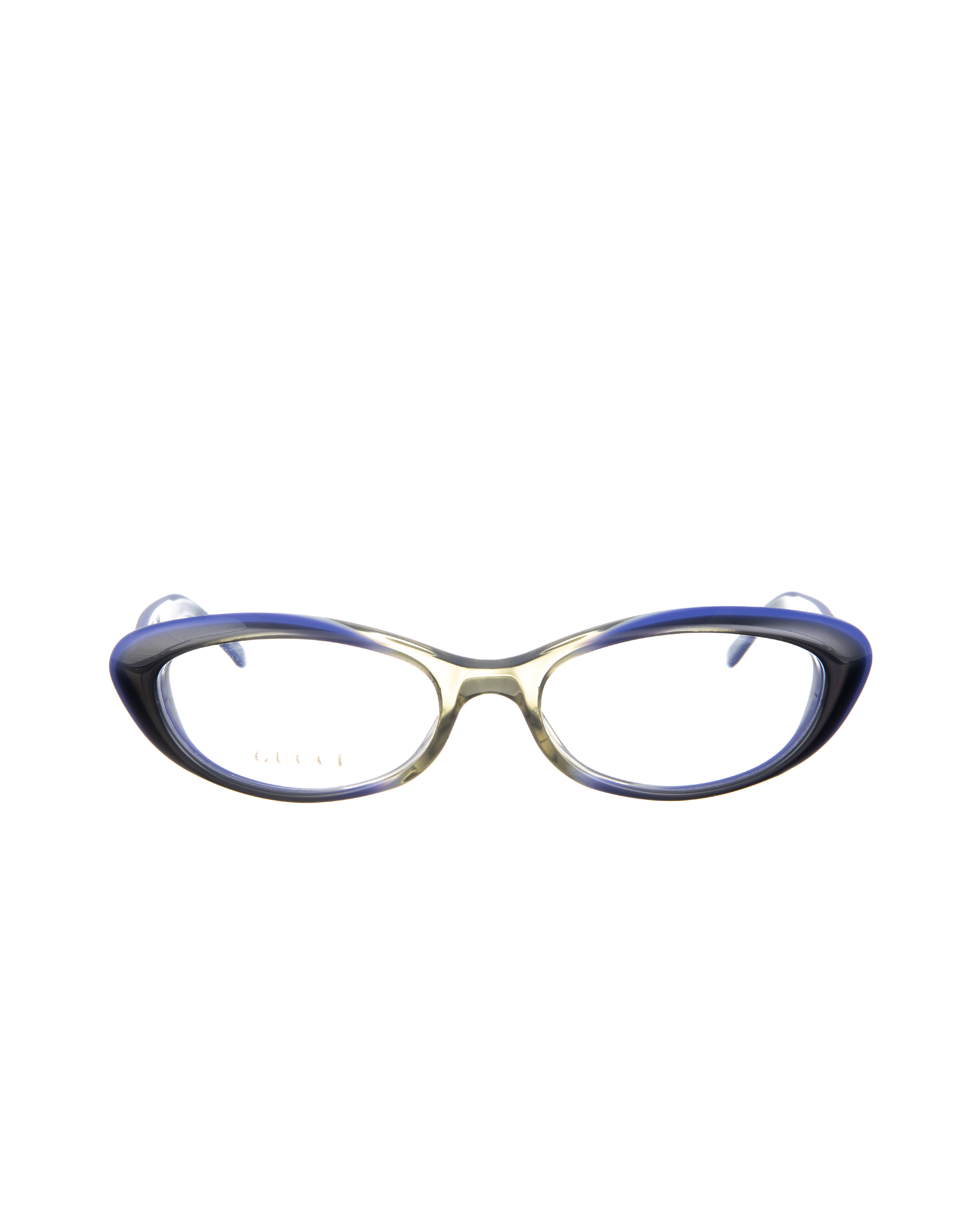 Gucci Navy Cat Eye glasses with Crystal Hearts