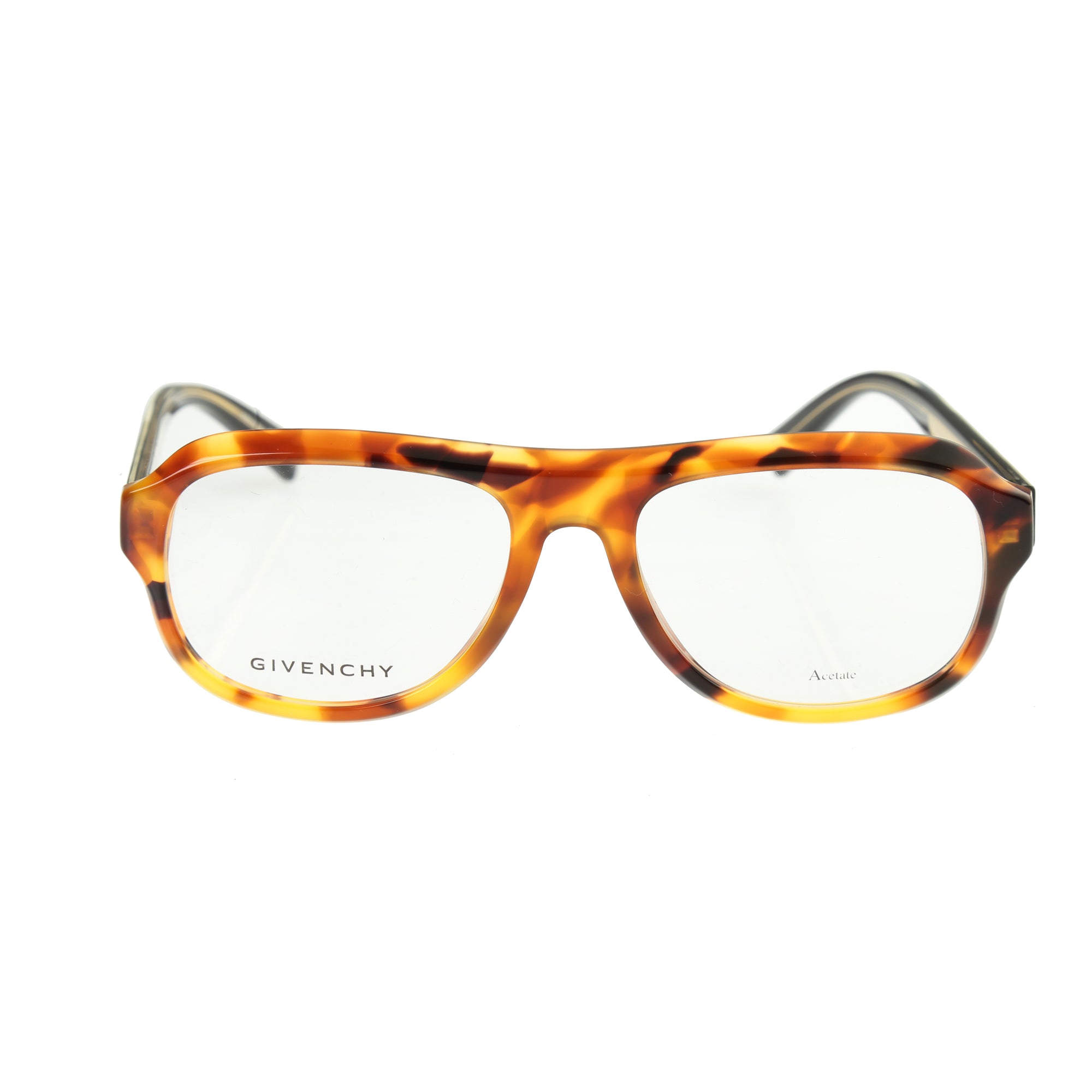 Givenchy Havana Brown Gold Pilot Frame Glasses GV 0124