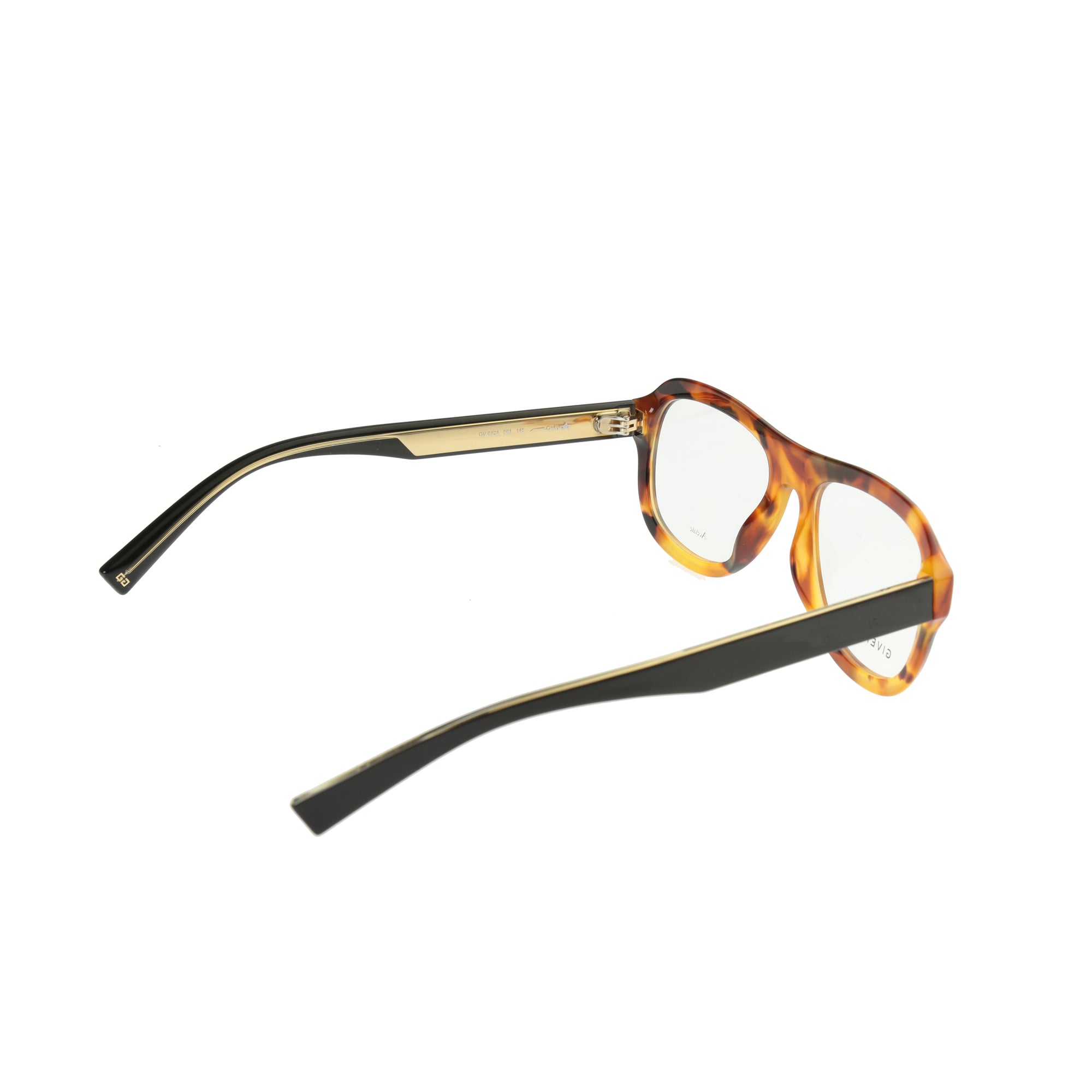 Givenchy Havana Brown Gold Pilot Frame Glasses GV 0124
