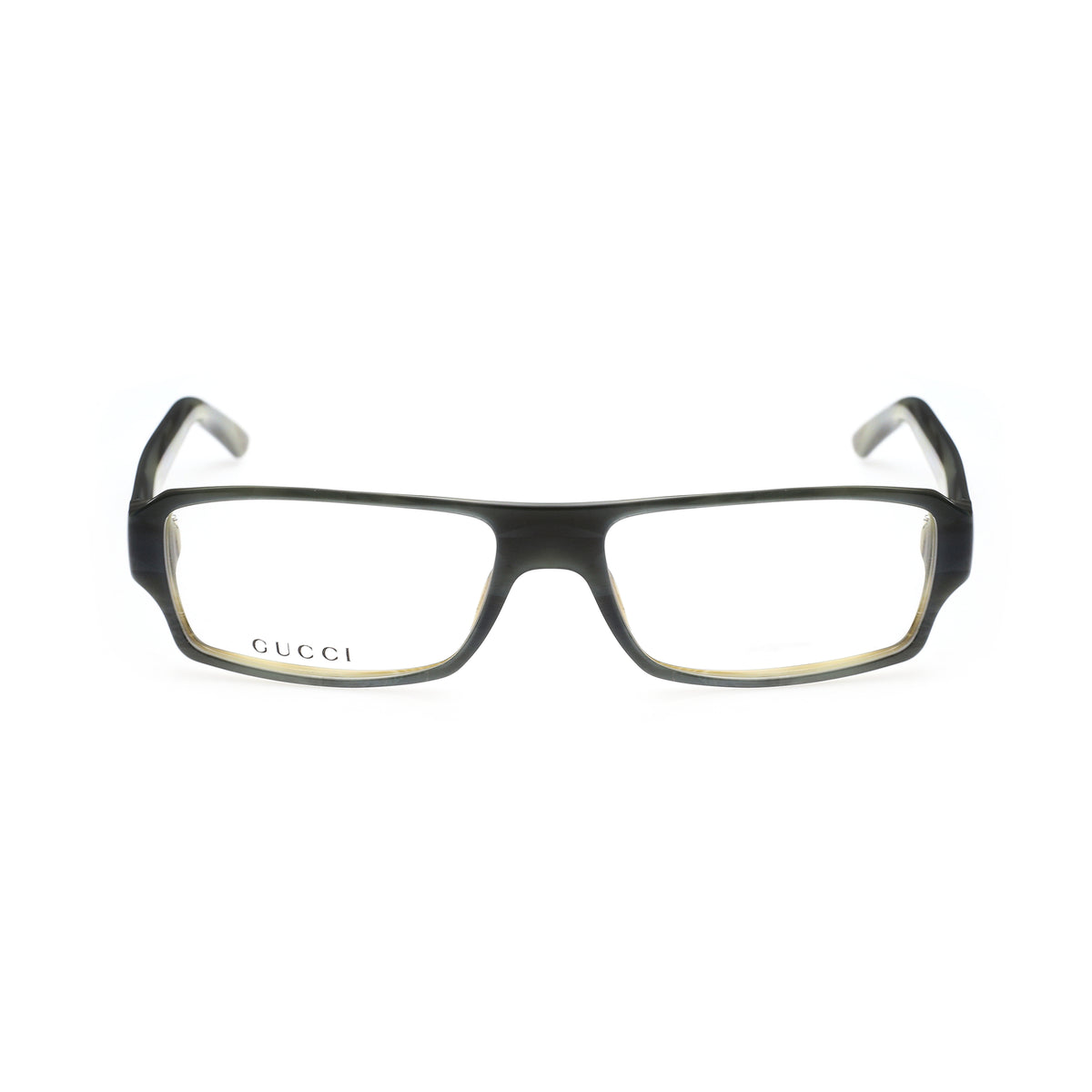 Gucci '00s Green Rectangular Frame Glasses