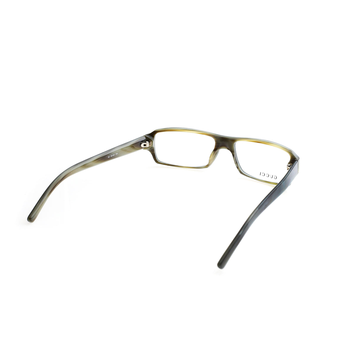 Gucci '00s Green Rectangular Frame Glasses