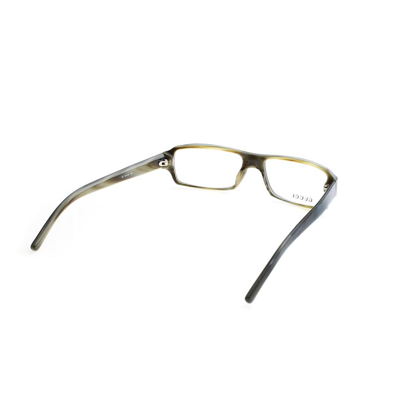 Gucci '00s Green Rectangular Frame Glasses thumbnail