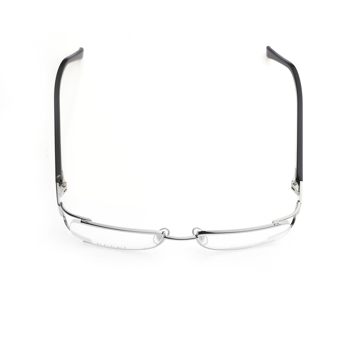 Gucci Black & Silver Monogram Rectangular glasses