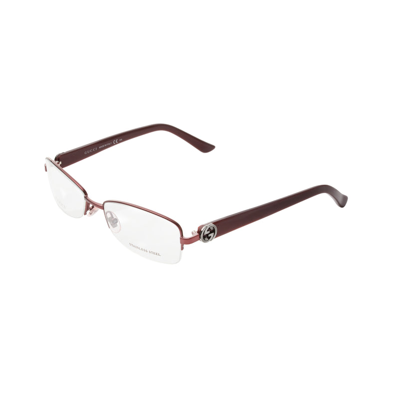 Gucci 90’s Wine Red Monogram Rectangular Frame Glasses Gucci