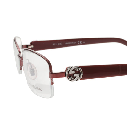 Gucci 90’s Wine Red Monogram Rectangular Frame Glasses Gucci