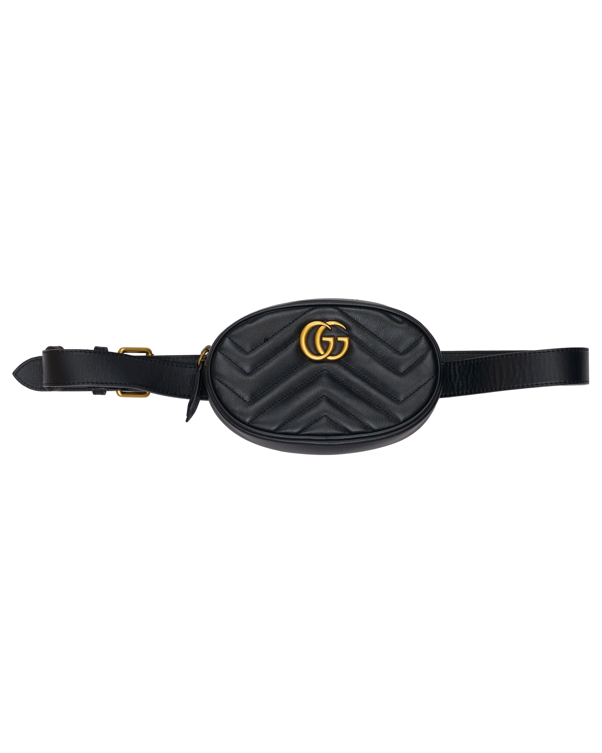 Gucci GG Marmont Belt Bag Black Matelasse