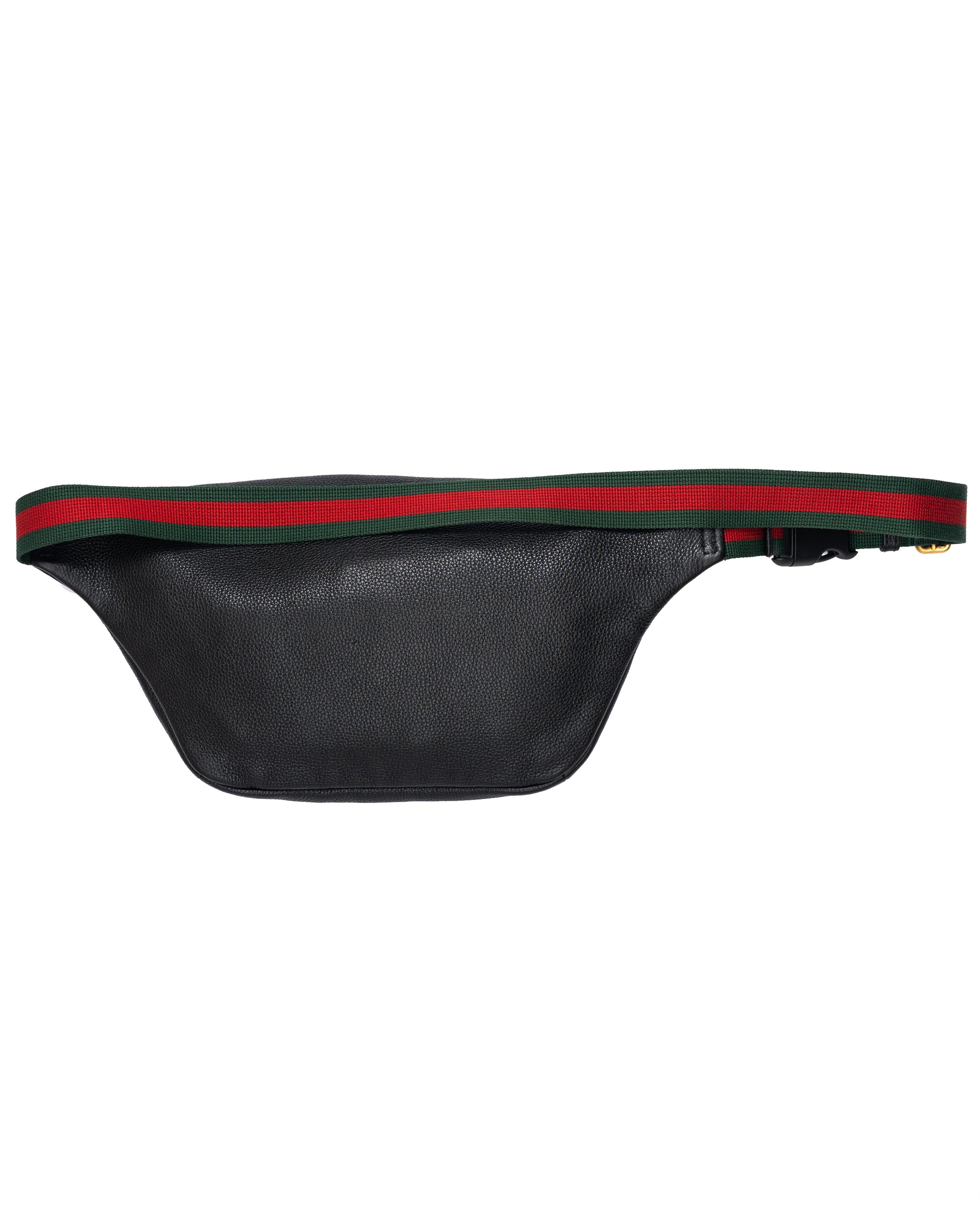 Gucci Logo Leather Slingback Bag Black