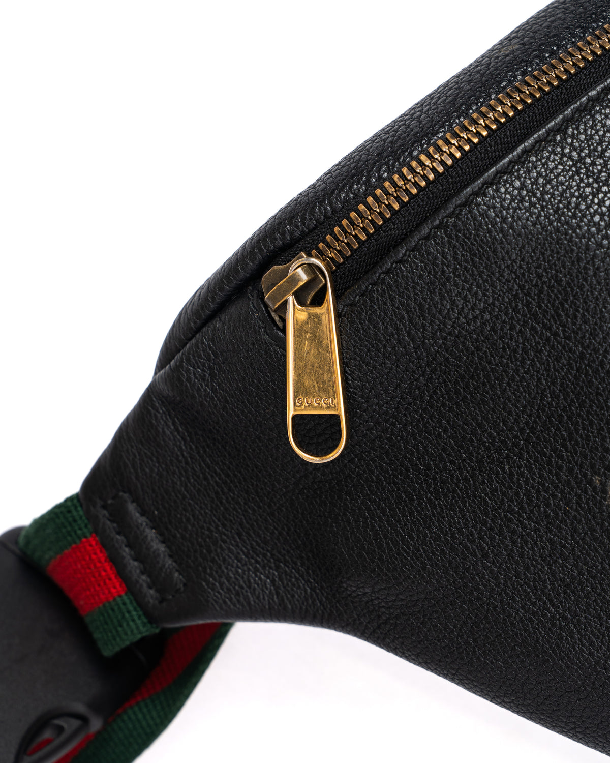 Gucci Logo Leather Slingback Bag Black