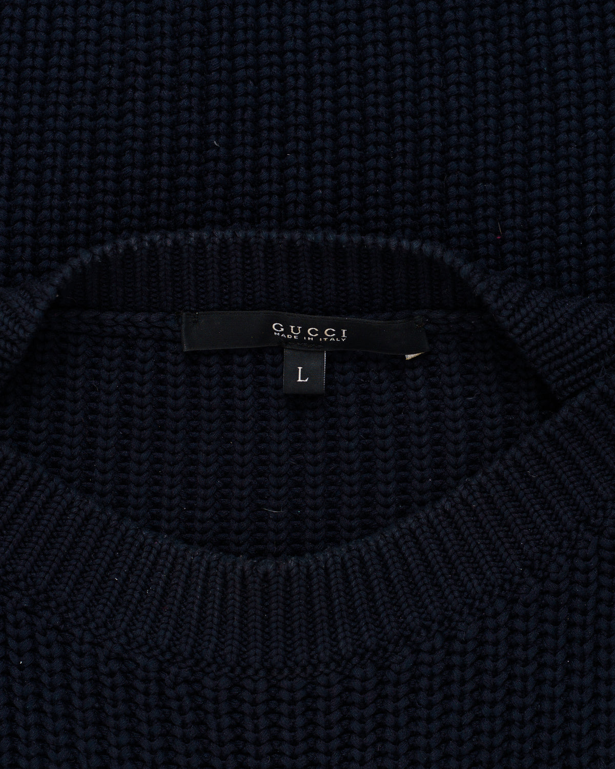 Gucci Navy Blue Anchor Crest Sweater