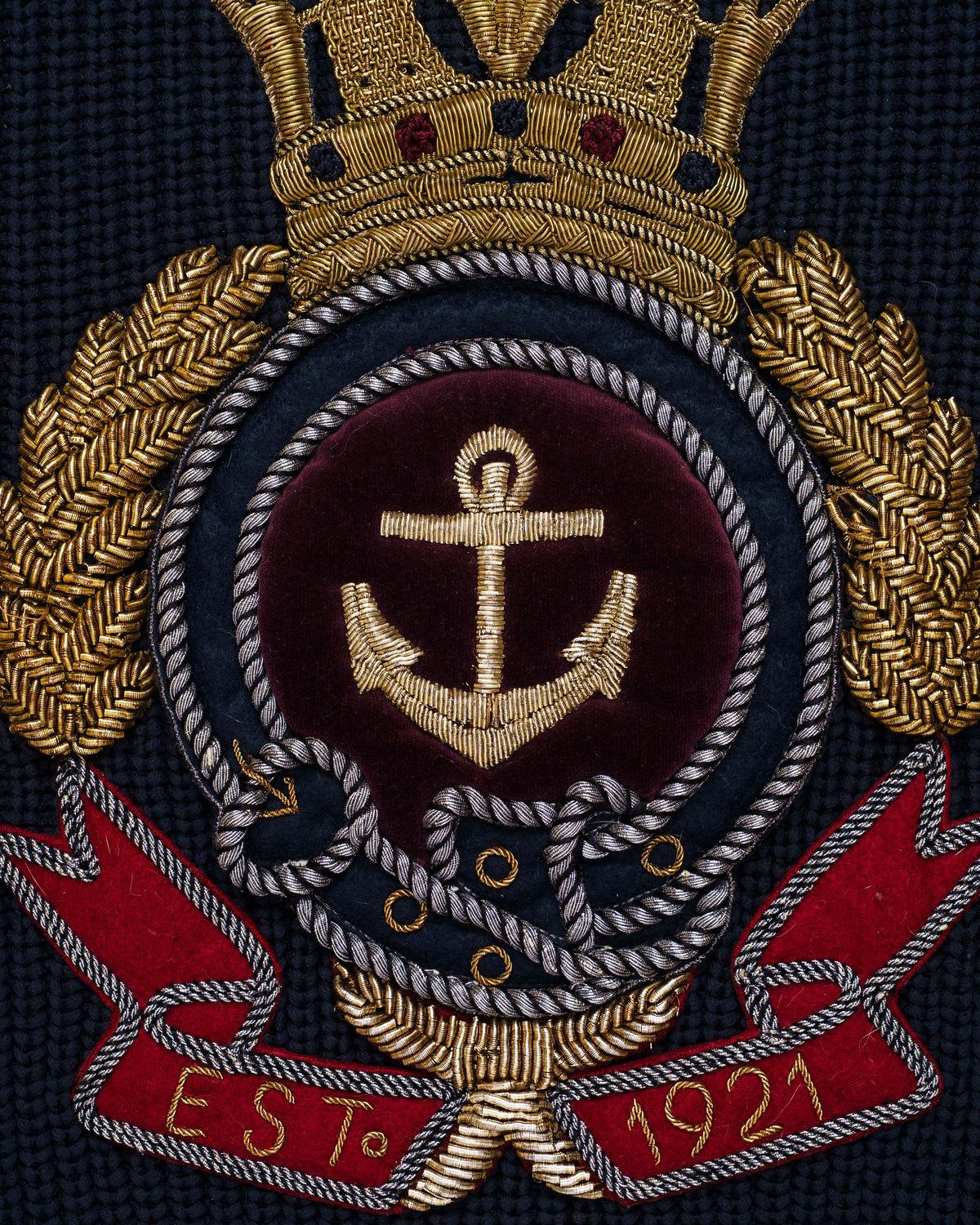 Gucci Navy Blue Anchor Crest Sweater Gucci