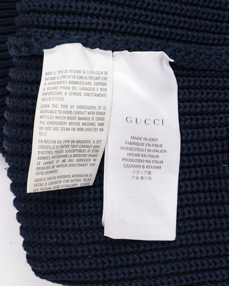 Gucci Navy Blue Anchor Crest Sweater thumbnail