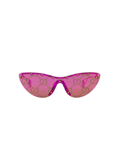 Gucci Shield gold/pink sunglasses