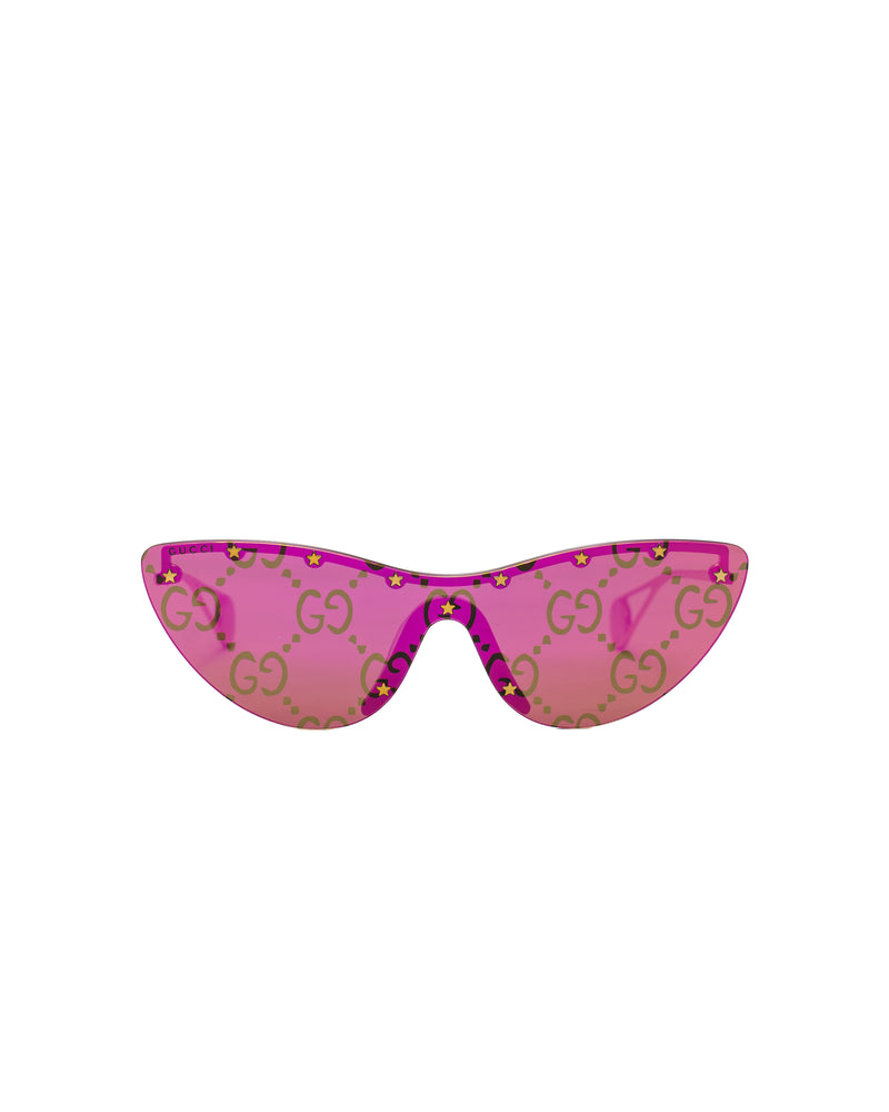 Gucci Shield gold/pink sunglasses thumbnail