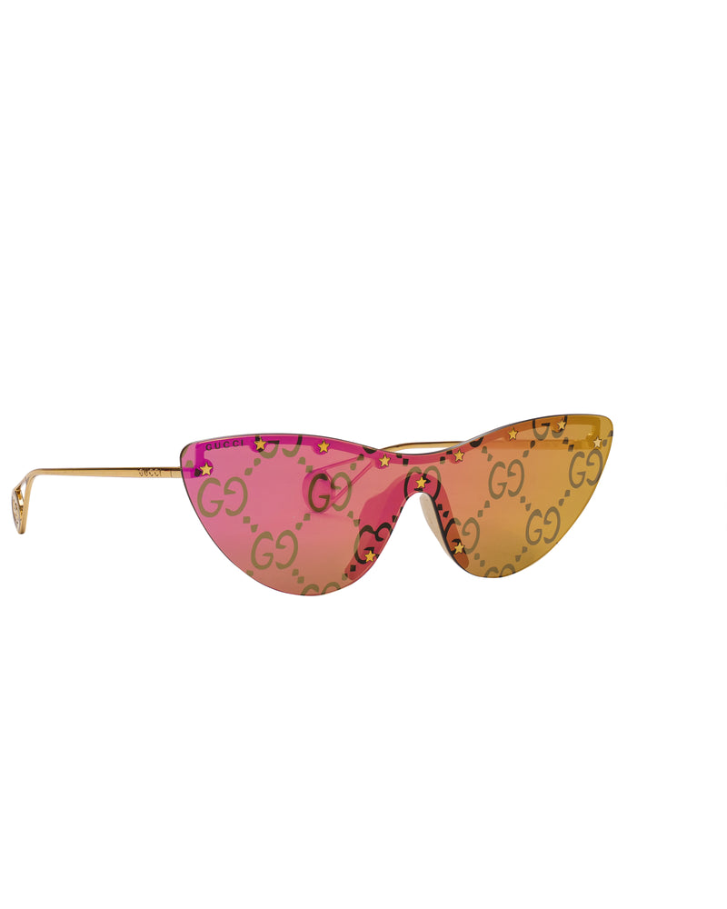Gucci Shield gold/pink sunglasses