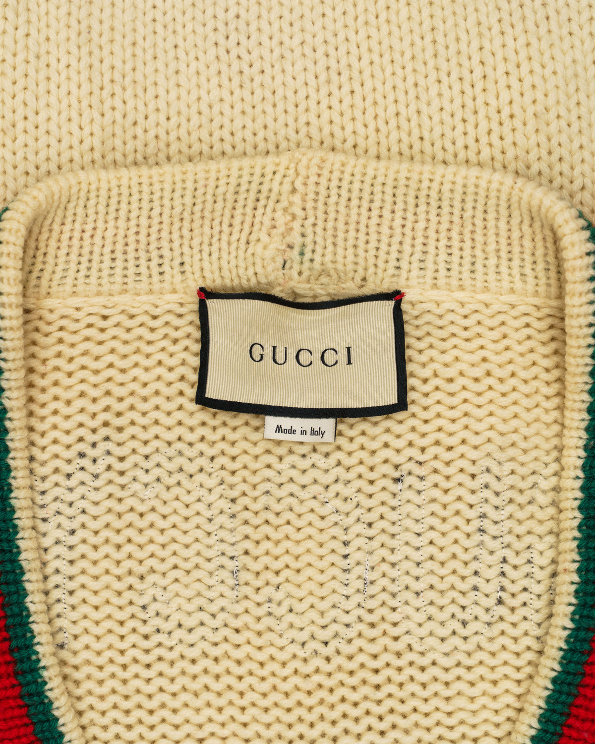 Gucci “Guccy” Tiger Cable Knit Cardigan