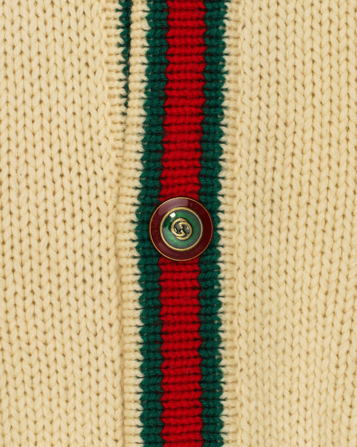 Gucci “Guccy” Tiger Cable Knit Cardigan