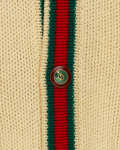 Gucci “Guccy” Tiger Cable Knit Cardigan