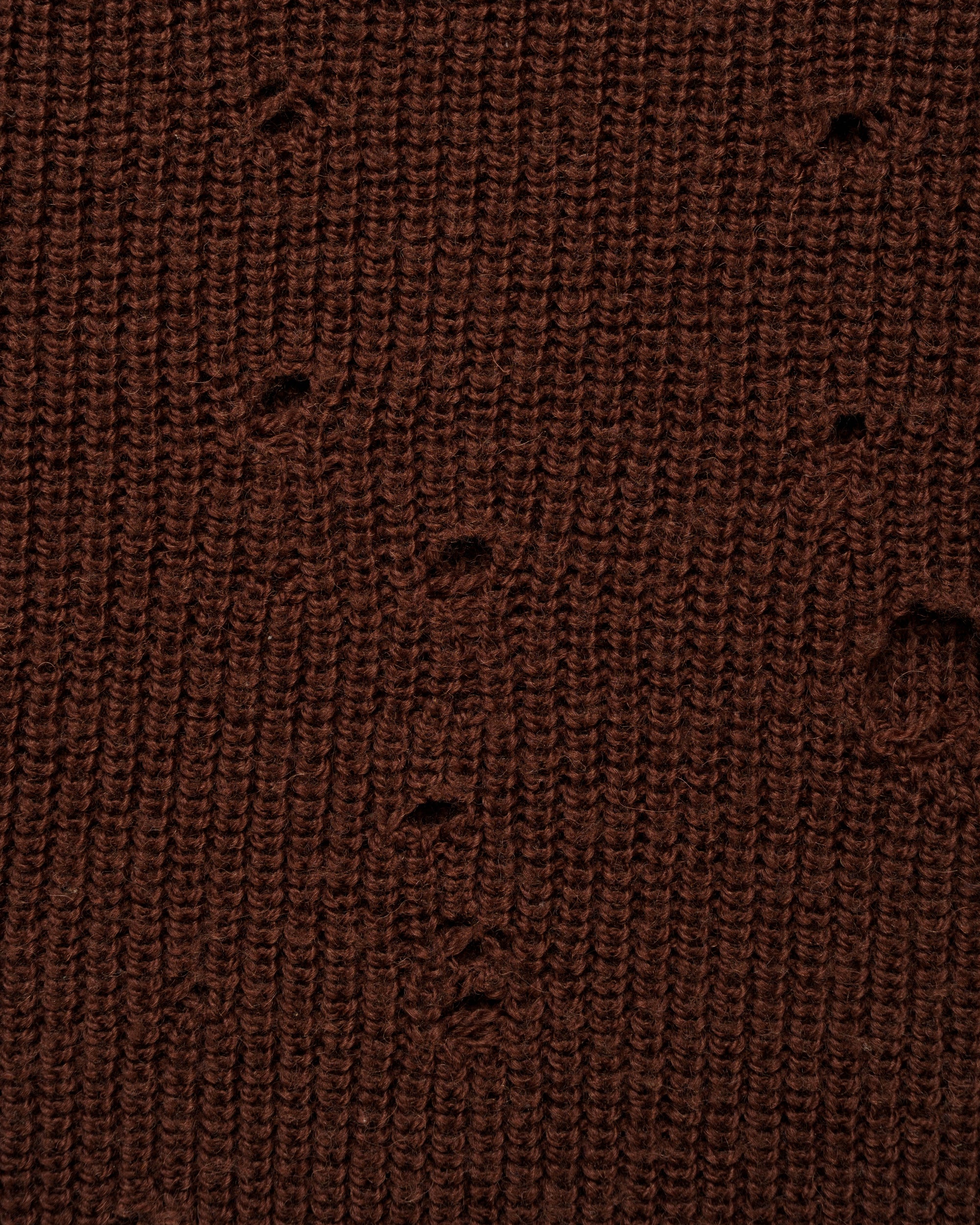 Gucci distressed brown wool oversized sweater