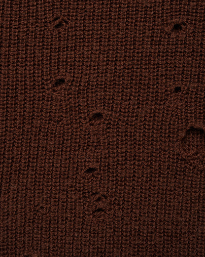 Gucci distressed brown wool oversized sweater Gucci