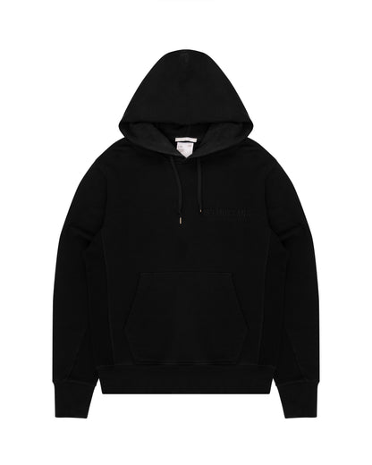 Helmut Lang logo embroidered printed black hoodie