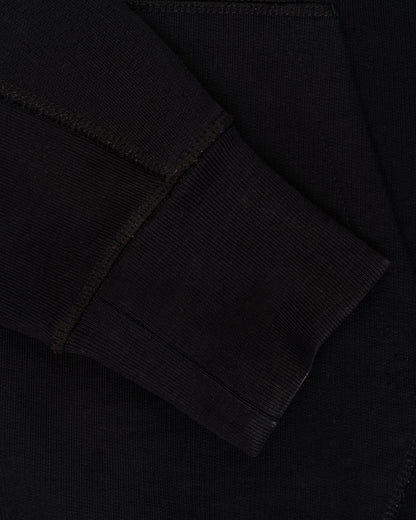 Helmut Lang logo embroidered printed black hoodie