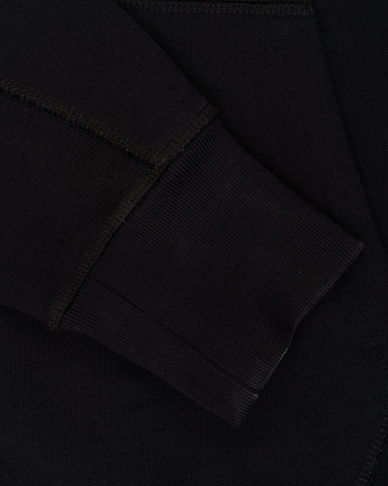 Helmut Lang logo embroidered printed black hoodie thumbnail