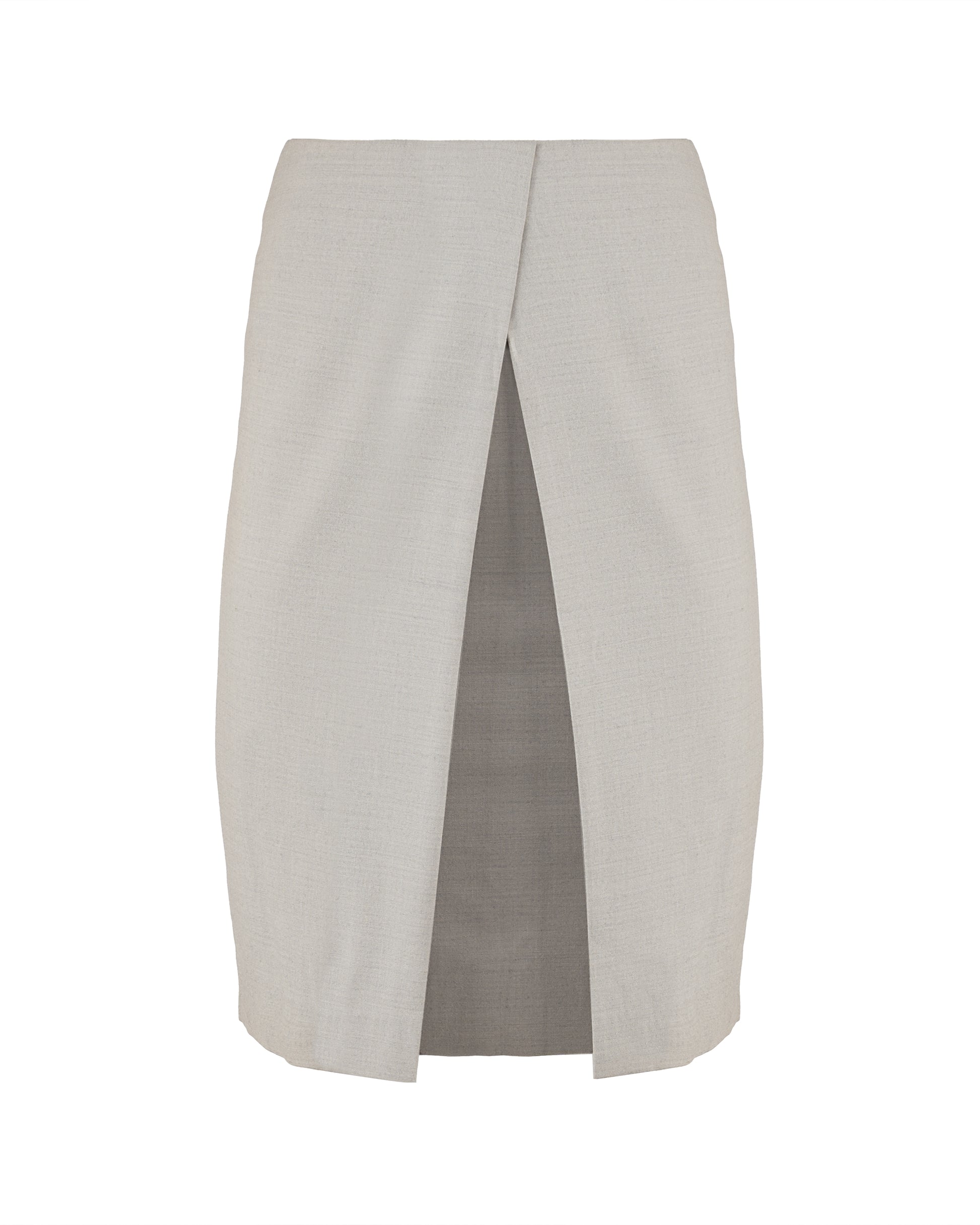 Hermes overlap grey midi skirt Hermès